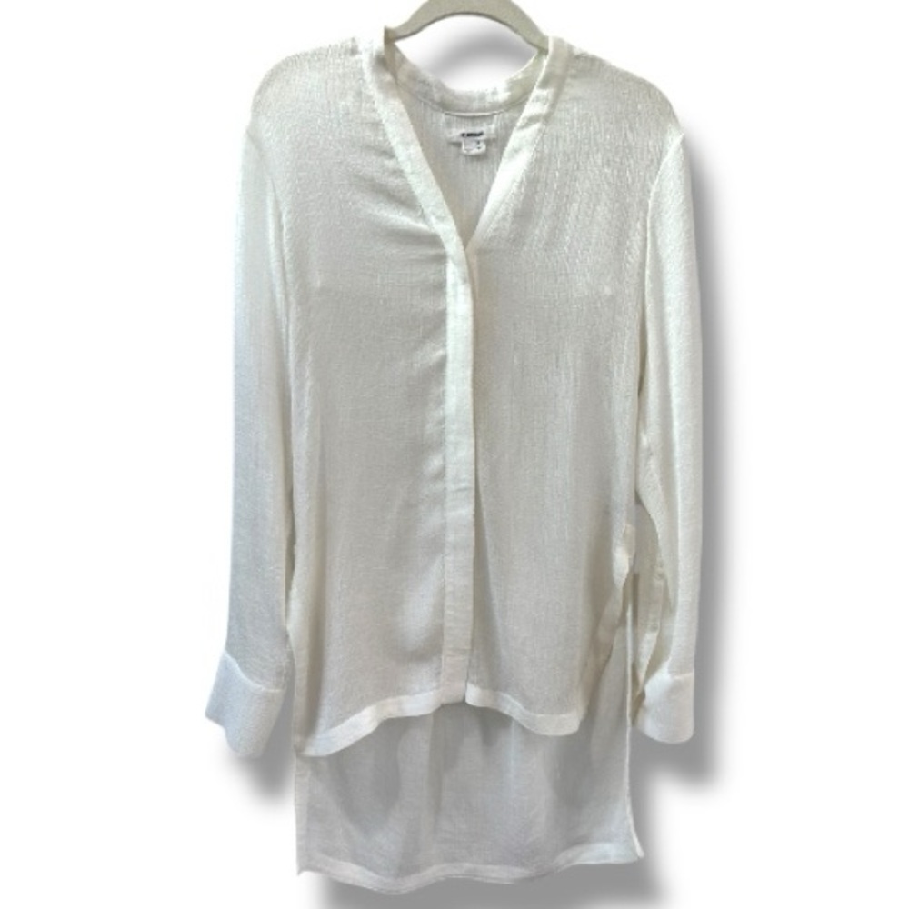 Helmut Lang Oversized Sheer White Capsule Wardrobe Blouse sz S - Picture 6 of 9